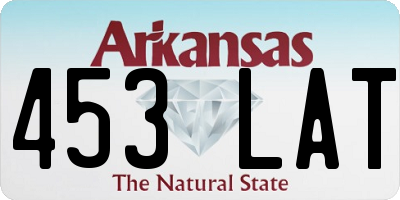 AR license plate 453LAT