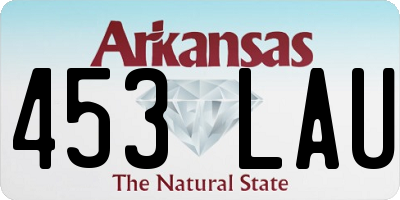 AR license plate 453LAU