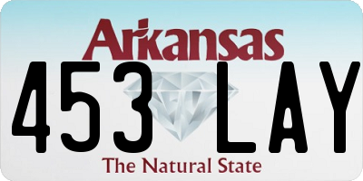 AR license plate 453LAY