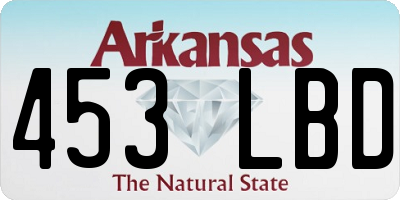 AR license plate 453LBD