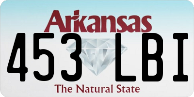 AR license plate 453LBI