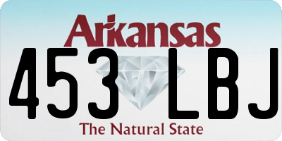 AR license plate 453LBJ