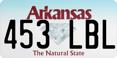 AR license plate 453LBL