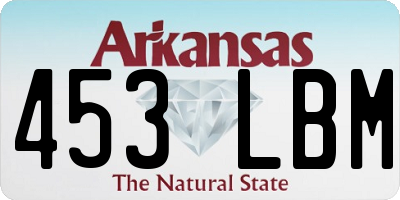AR license plate 453LBM