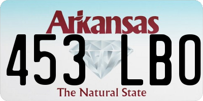 AR license plate 453LBO
