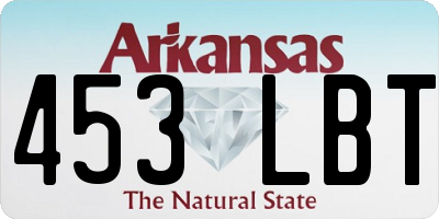 AR license plate 453LBT