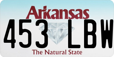 AR license plate 453LBW