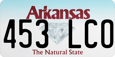 AR license plate 453LCO