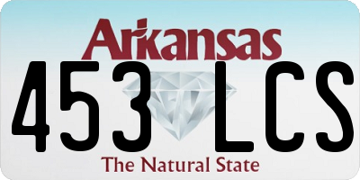 AR license plate 453LCS