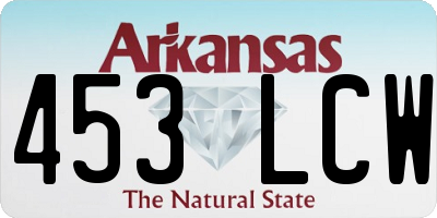 AR license plate 453LCW