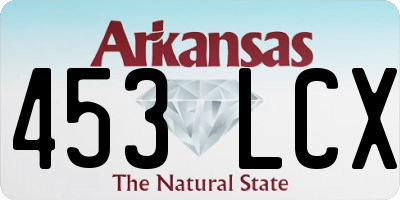 AR license plate 453LCX