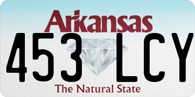 AR license plate 453LCY
