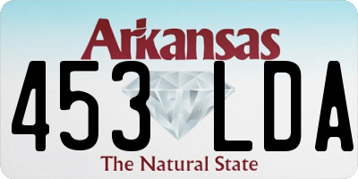 AR license plate 453LDA