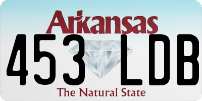 AR license plate 453LDB