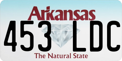 AR license plate 453LDC