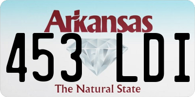 AR license plate 453LDI