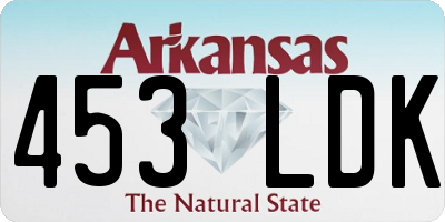 AR license plate 453LDK