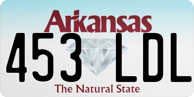 AR license plate 453LDL