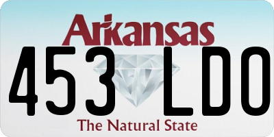 AR license plate 453LDO