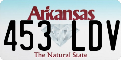AR license plate 453LDV