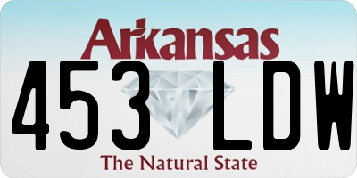 AR license plate 453LDW