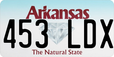 AR license plate 453LDX