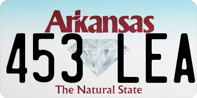 AR license plate 453LEA