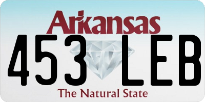 AR license plate 453LEB
