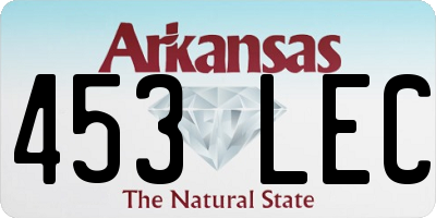 AR license plate 453LEC