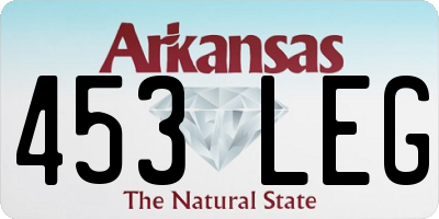 AR license plate 453LEG