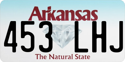 AR license plate 453LHJ