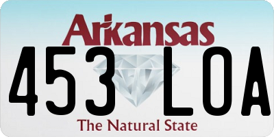 AR license plate 453LOA