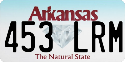 AR license plate 453LRM
