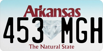 AR license plate 453MGH