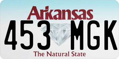 AR license plate 453MGK