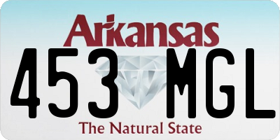 AR license plate 453MGL