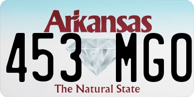 AR license plate 453MGO