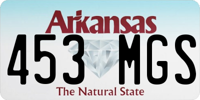 AR license plate 453MGS