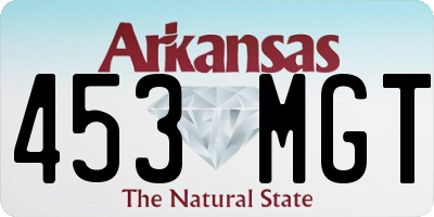 AR license plate 453MGT