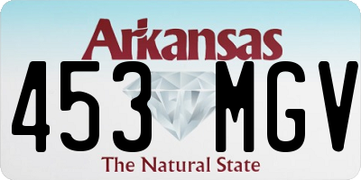 AR license plate 453MGV