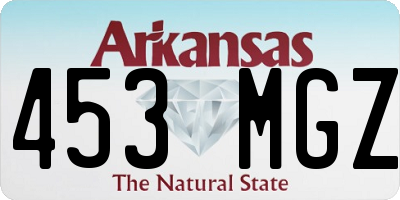 AR license plate 453MGZ