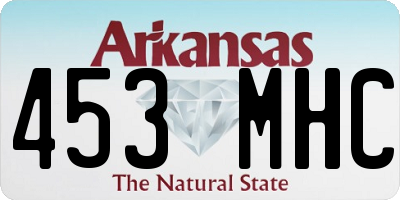 AR license plate 453MHC