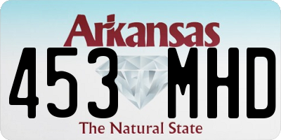 AR license plate 453MHD