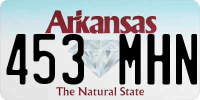 AR license plate 453MHN