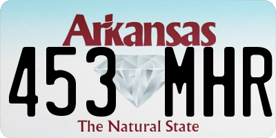 AR license plate 453MHR