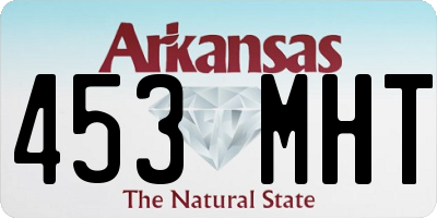 AR license plate 453MHT