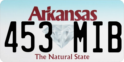 AR license plate 453MIB