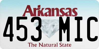 AR license plate 453MIC