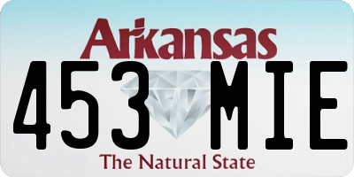 AR license plate 453MIE