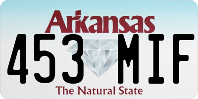 AR license plate 453MIF